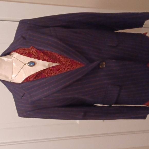 Veronica Beard Tyra Navy Pinstripe Dickey Jacket NWT - Picture 12 of 14